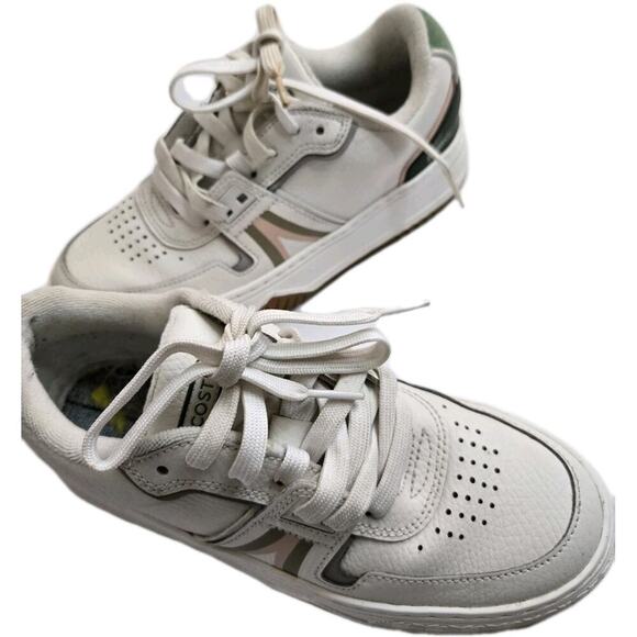 Lacoste L001 0321 Women's White Leather Athletic Runners Sneakers Size 5.5 EU 36 - Picture 2 of 13